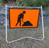 Caution Tree Work in Progress Sign & Men at Work Traffic Sign (Medium & Large) with or without Stands