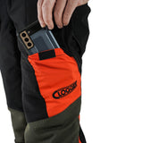 Clogger Zero MENS & WOMENS Generation 2 Chainsaw Trousers - Green & Orange Flash
