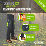 CLOGGER Zero ULTRA Chainsaw Pants  MENS & WOMENS TU73Z Grey/Green