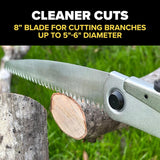 Jameson Barracuda 8" Folding Pruning Hand Saw with Tri-Cut Blade