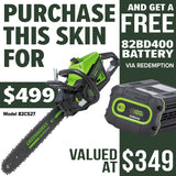 Greenworks 82CS27 82V 18'' 2.7kW Chainsaw [2009107AU]
