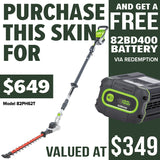 Greenworks 82PH62T 82V Telescopic Pole Hedge Trimmer [2301407AU]