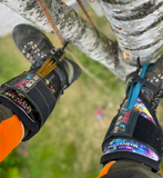 ART Distel x Arb Fiction Daft Punk Aluminum Climbing Spurs / Spikes Ratchet Strap / AMERICA MEDIUM