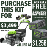 Greenworks ATM22 82V 22in SP Mower Kit [2504307AU-KIT]