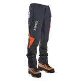 Clogger Zero MENS & WOMENS Generation 2 Chainsaw Trousers - Green & Orange Flash