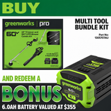 Greenworks 60V 4Ah Multi Tool Value Kit [1305707AU]