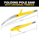 Jameson Folding Pole Saw 13" Barracuda Hard Chrome Plated Tri-Cut Saw Blade PS-4FS