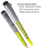 Jameson 6Ft Foam Core Insulated Fiberglass FLURO Yellow Poles  JE-6