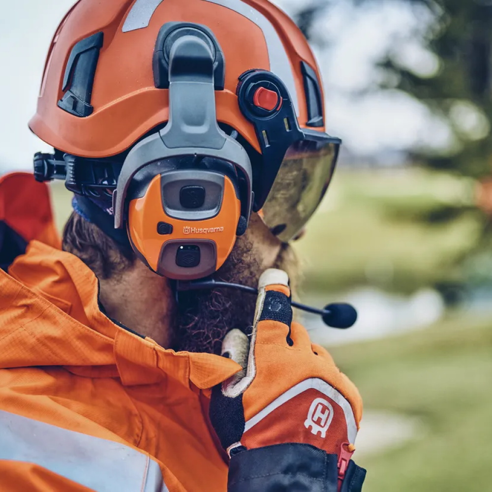 セキュリティ・セーフティ Husqvarna Husqvarna X-COM Professional Active Duplex Intercom Helmet Mount