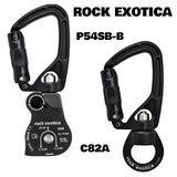Rock Exotica 1.1" Omni-Block SwivaBiner &  SwivaEye Auto-Lock 30kn Carabiner