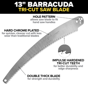 Jameson Tri Cut Saw Blade 13" Curved  SB-13TE