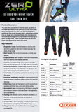 CLOGGER Zero ULTRA Chainsaw Pants  MENS & WOMENS TU73Z Grey/Green