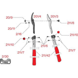 Felco 201 Two-Handed Slim Straight Cutting Head Loppers, 40, 50 & 60cm Length