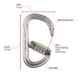 PETZL Vulcan Triact Steel Carabiner - M073BA00 (Not In Stock till 8/8/26)