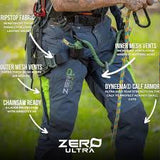 CLOGGER Zero ULTRA Chainsaw Pants  MENS & WOMENS TU73Z Grey/Green