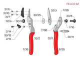 Felco 31 & 32 | One-hand pruning shears / secateurs