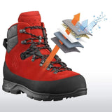 Clogger HAIX Protector Forest 2.1 GTX Mid Height Chainsaw Boots Class 2 RED