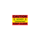 Caution Mower Operating Ground Sign